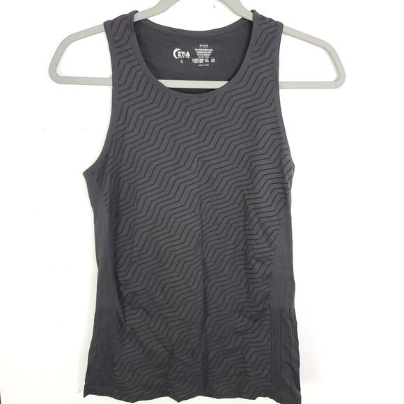 Zyia Tops - Zyia Active Top Womens Small Diagonal Striped Textured Fitted Workout Gym Tank